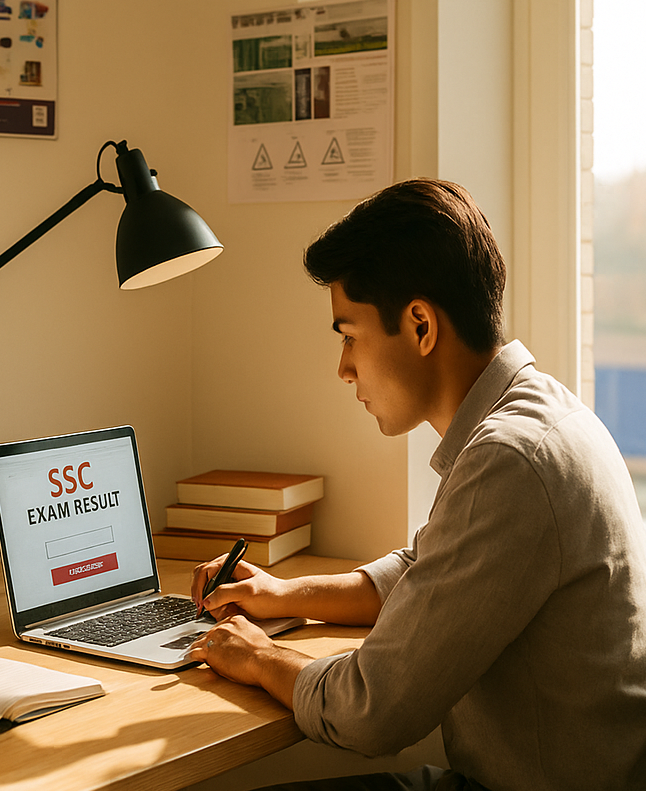 Student studying